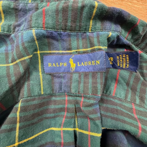 Polo Ralph Lauren Men's Green Plaid Button Down, Long Sleeve, 2XB, Fall, Preppy - Picture 10 of 15